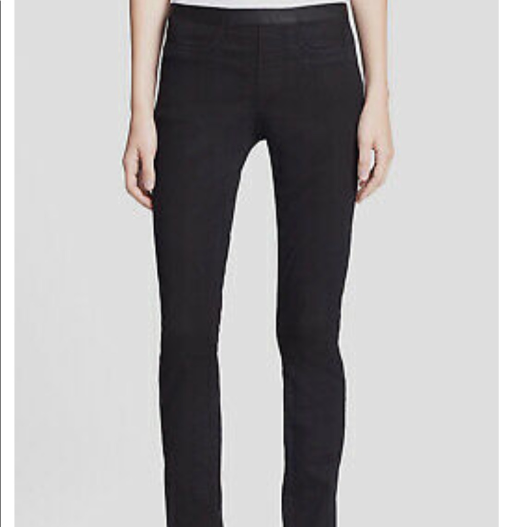 Helmut Lang Pull On Coated Legging In Black 26